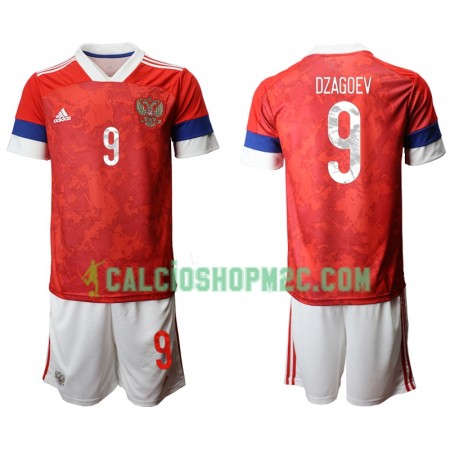 Russia Dzagoev 9 Bambino Maglia Prima Euro 2020 Manica Corta (+ Pantaloncini)